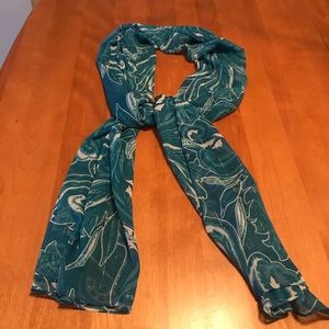Charming Charlie Turquoise Polyester Scarf